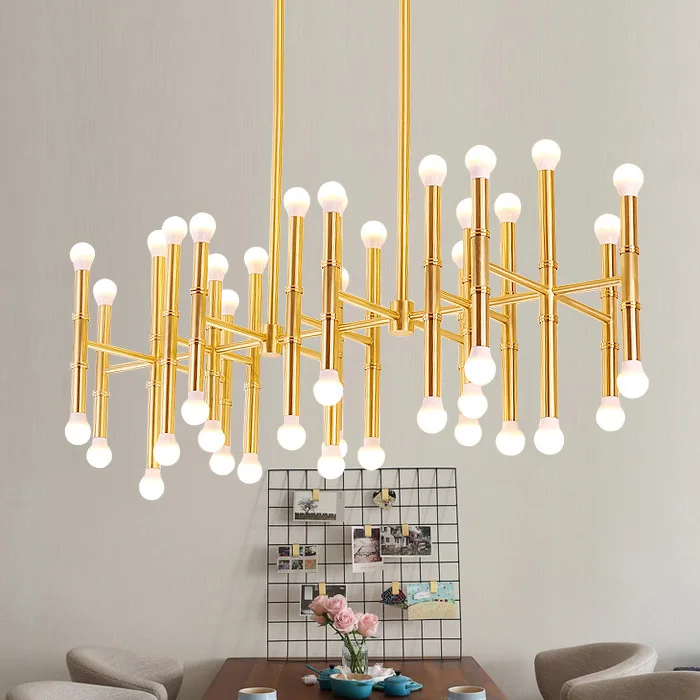 French Bamboo Joint Hanging Chandelier for Dining Room Hotel Hall Bedroom Post-modern Design Iron Tube Large Pendant Light
French Bamboo Joint Hanging Chandelier for Dining Room Hotel Hall Bedroom Post-modern Design Iron Tube Large Pendant Light