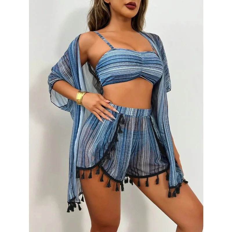 Sexy Bikini Set Trendy Print Hanging Neck Strap Separate Pieces Polyester Fabric Swimming Water Sports Suitable for Women Adults
Sexy Bikini Set Trendy Print Hanging Neck Strap Separate Pieces Polyester Fabric Swimming Water Sports Suitable for Women Adults