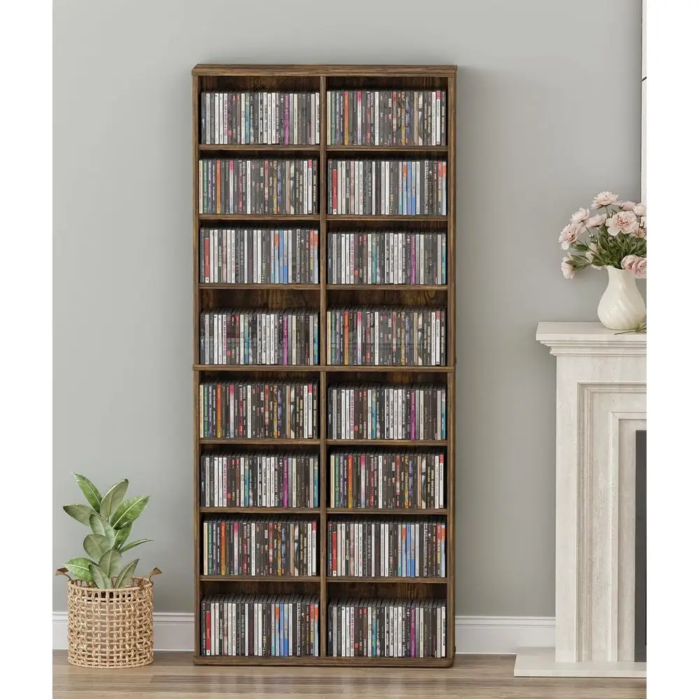 16-Tier Adjustable Multimedia Storage Tower for CDs, DVDs, and Home Office Organization
16-Tier Adjustable Multimedia Storage Tower for CDs, DVDs, and Home Office Organization