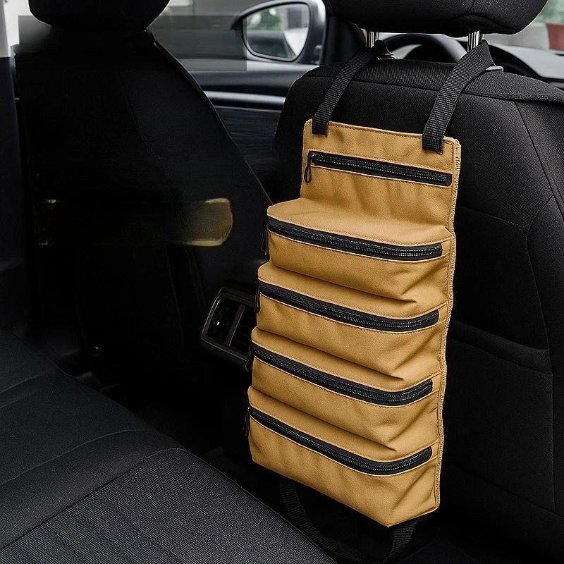 1pcs Portable Tool Roll Bag Nylon Durable Hanging Design For Car Repair And Hardware Tools