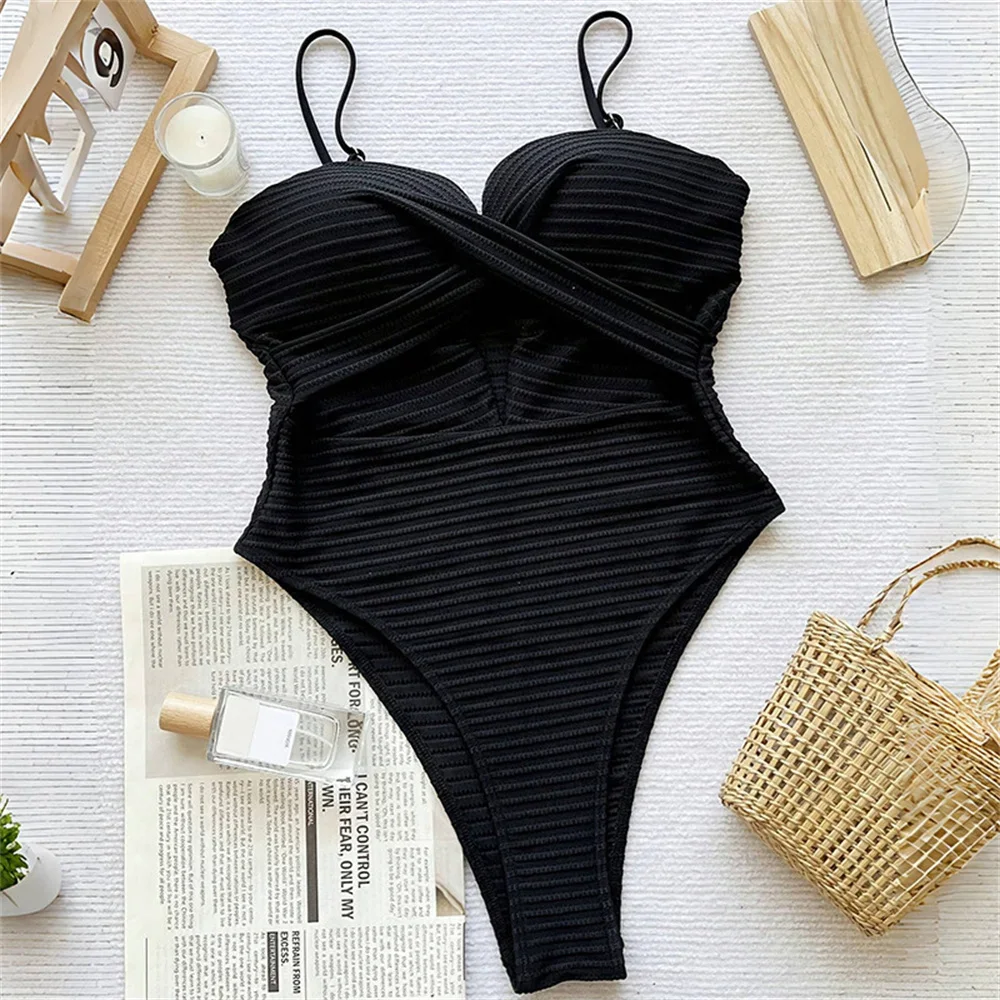Sexy Cross Push Up Bikini Deep V Sling Swimsuit Black Body Suit High Leg Cut Vacation Swimwear Padded Women Beach Bathing Outfit
Sexy Cross Push Up Bikini Deep V Sling Swimsuit Black Body Suit High Leg Cut Vacation Swimwear Padded Women Beach Bathing Outfit