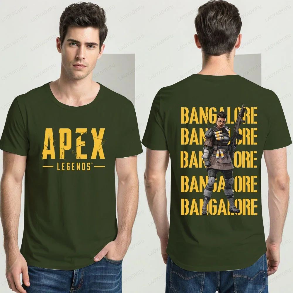 Apex Legends Heroes Bangalore and Bloodhound Футболка с принтом Стрельба Повседневная хлопковая футболка с коротким рукавом для мужчин и женщин Аркада
Apex Legends Heroes Bangalore and Bloodhound Футболка с принтом Стрельба Повседневная хлопковая футболка с коротким рукавом для мужчин и женщин Аркада