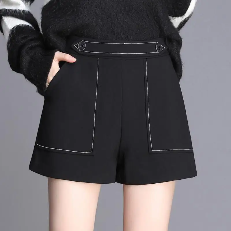 2026 Spring Autumn Women's Formal Shorts High-Waisted Wide-Leg Loose Fit Black A-Line Casual Fashion Trousers Outerwear Popular
2026 Spring Autumn Women's Formal Shorts High-Waisted Wide-Leg Loose Fit Black A-Line Casual Fashion Trousers Outerwear Popular