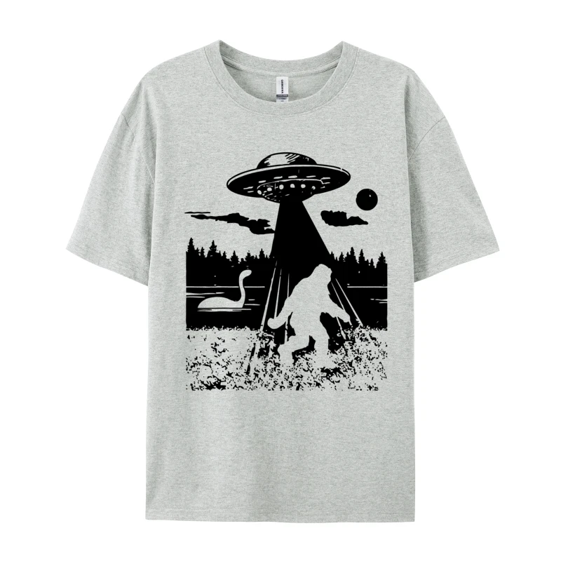 Футболка Bigfoot Ufo с О-образным вырезом и принтом, Забавный хлопковый топ с принтом, с принтом НЛО, для исследования, День благодарения
Футболка Bigfoot Ufo с О-образным вырезом и принтом, Забавный хлопковый топ с принтом, с принтом НЛО, для исследования, День благодарения