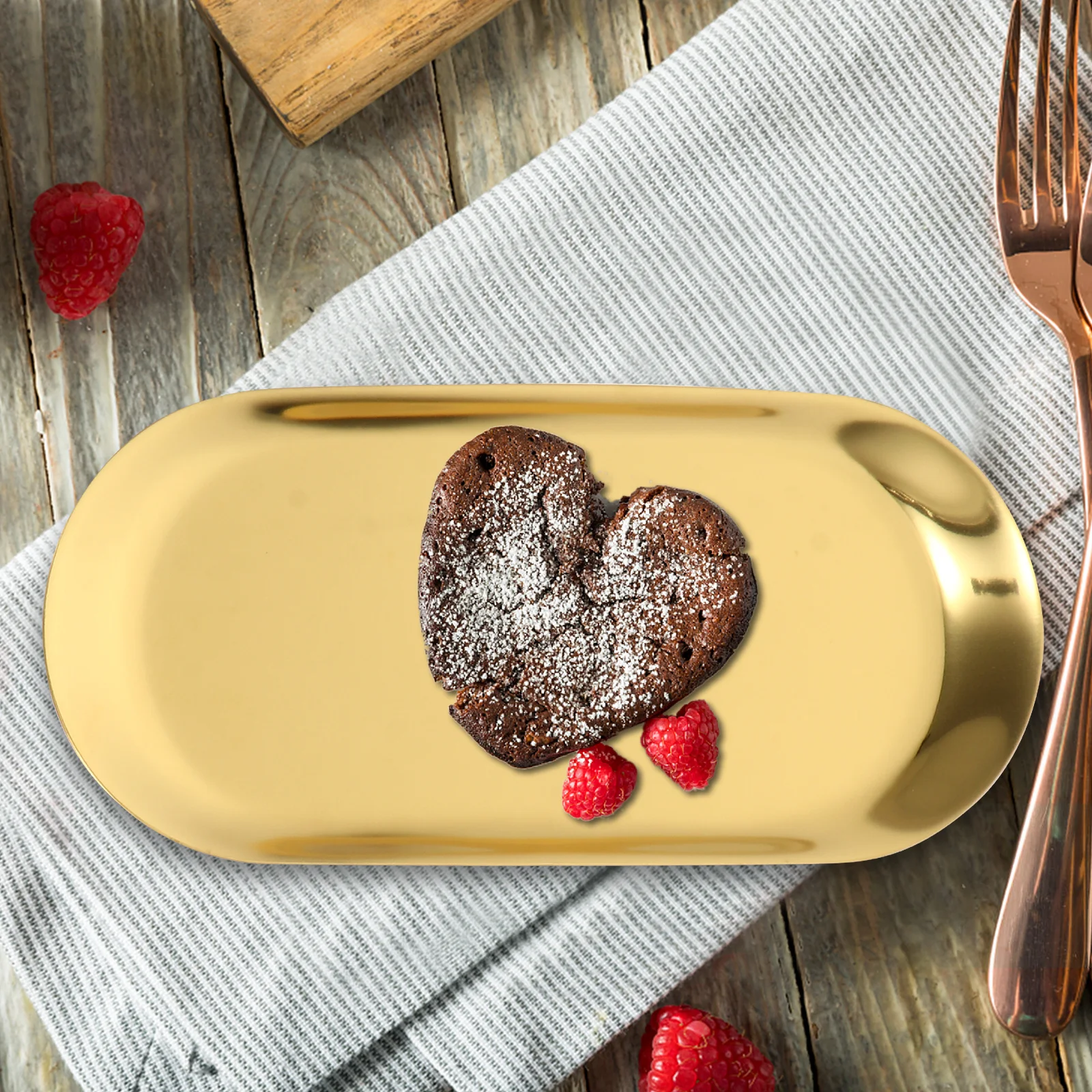 2Pcs Stainless Steel Storage Tray Golden Copper Plated Nordic Style Tray for Jewelry Earrings Food Cake Dessert Sushi Fruit
2Pcs Stainless Steel Storage Tray Golden Copper Plated Nordic Style Tray for Jewelry Earrings Food Cake Dessert Sushi Fruit