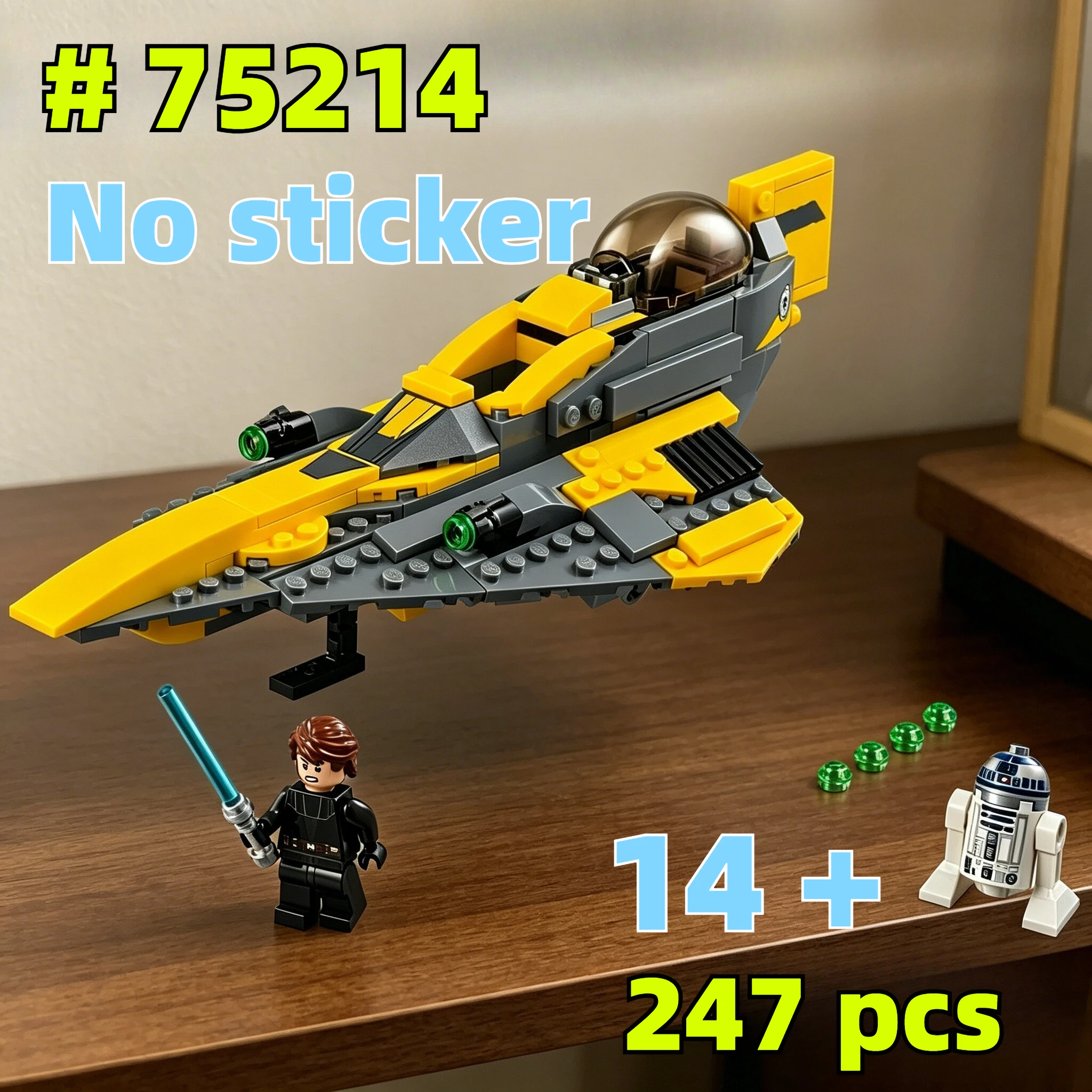 Anakin's Jedi Starfighter 75214 Building Blocks Sets Suitable for Birthday Gifts Compatible with Legoed Particles,247pcs.
Anakin's Jedi Starfighter 75214 Building Blocks Sets Suitable for Birthday Gifts Compatible with Legoed Particles,247pcs.