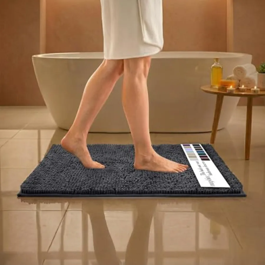 Small Plush Shaggy Chenille Bath Mat 23"x14" Extra Soft, Super Absorbent, Non-Slip Bathroom Rug Fluffy Microfiber, Area Rug Set
Small Plush Shaggy Chenille Bath Mat 23"x14" Extra Soft, Super Absorbent, Non-Slip Bathroom Rug Fluffy Microfiber, Area Rug Set