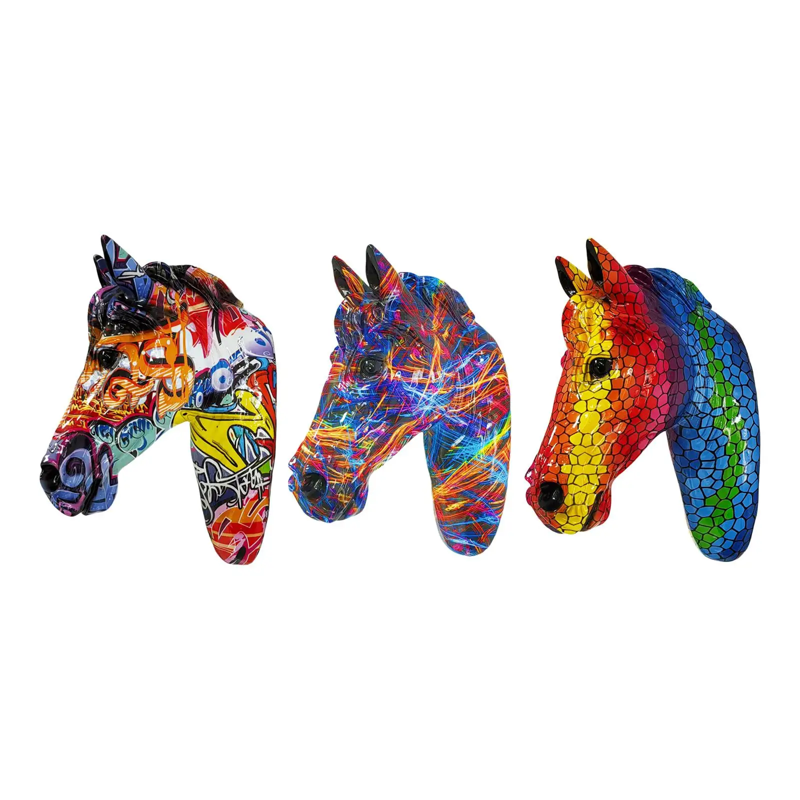 Horse Head Wall Sculpture Resin Modern Wall Hanging Art Wall Ornament Animal Figurine for Club Office Bars Farmhouse Living Room
Horse Head Wall Sculpture Resin Modern Wall Hanging Art Wall Ornament Animal Figurine for Club Office Bars Farmhouse Living Room