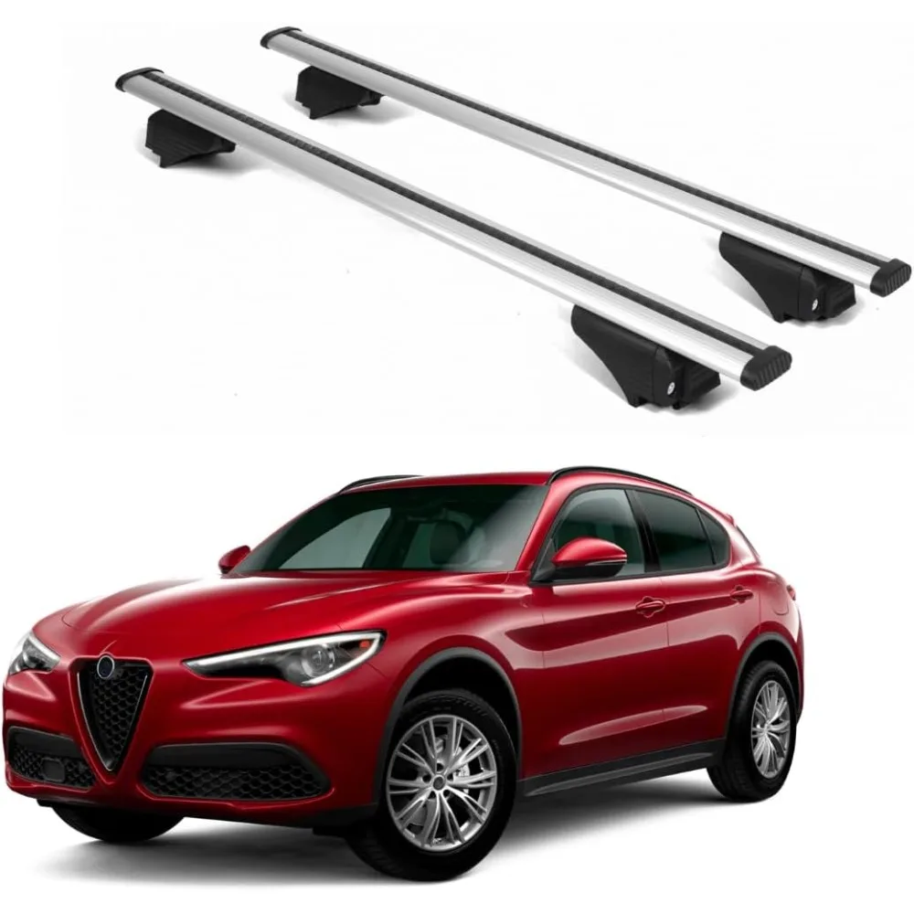 Roof Rack Cross Bars for Alfa Romeo Stelvio 2017-2024 | Anti-Theft Lock Aluminum Crossbars for Rooftop, Cargo Carrier, Luggage,
Roof Rack Cross Bars for Alfa Romeo Stelvio 2017-2024 | Anti-Theft Lock Aluminum Crossbars for Rooftop, Cargo Carrier, Luggage,