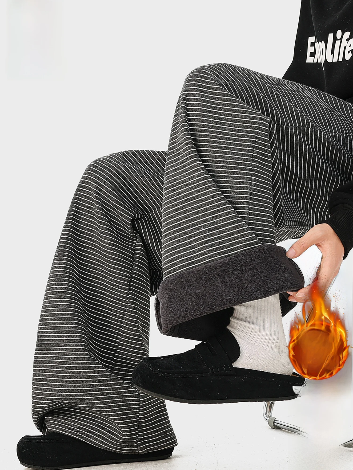 PaulFrank Fce Lined Striped Casual Pants Men's Loose Lazy Sle Warm Wide Leg Floor Length Trousers Spring Season
PaulFrank Fce Lined Striped Casual Pants Men's Loose Lazy Sle Warm Wide Leg Floor Length Trousers Spring Season
