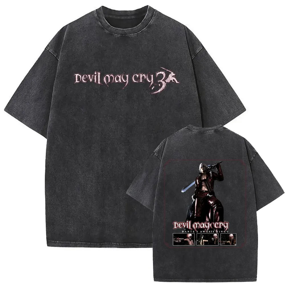 Washed Vintage Game Devil May Cry Dante Graphic T-shirt Men Women Gothic Retro Oversized T Shirt Men's Hip Hop Rock Streetwear
Washed Vintage Game Devil May Cry Dante Graphic T-shirt Men Women Gothic Retro Oversized T Shirt Men's Hip Hop Rock Streetwear