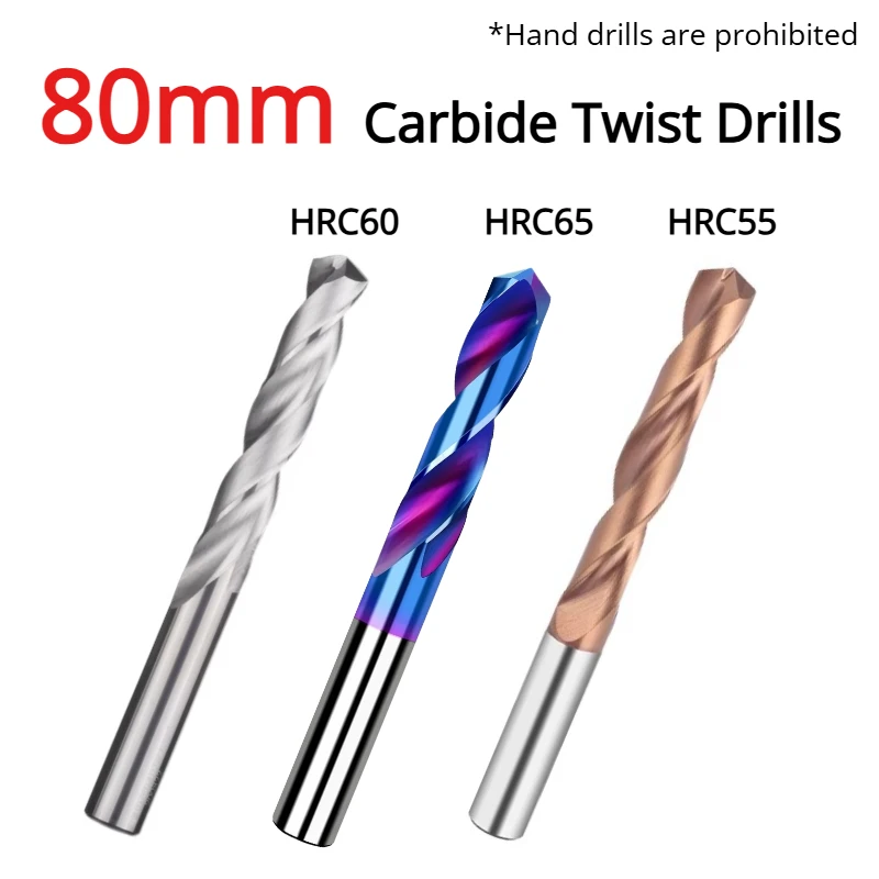 Solid Carbide Twist Drill 80mm Long Length Tungsten Steel CNC Hole Processing 3-9mm for Aluminum Steel Cast Iron Wood
Solid Carbide Twist Drill 80mm Long Length Tungsten Steel CNC Hole Processing 3-9mm for Aluminum Steel Cast Iron Wood