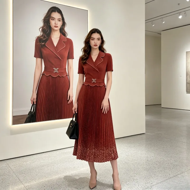 Miyake Pleated Dress Original 2026 Summer New Solid Color Fashion Dress Fake Two-Piece Pleated Casual Elegant High-End Feel
Miyake Pleated Dress Original 2026 Summer New Solid Color Fashion Dress Fake Two-Piece Pleated Casual Elegant High-End Feel