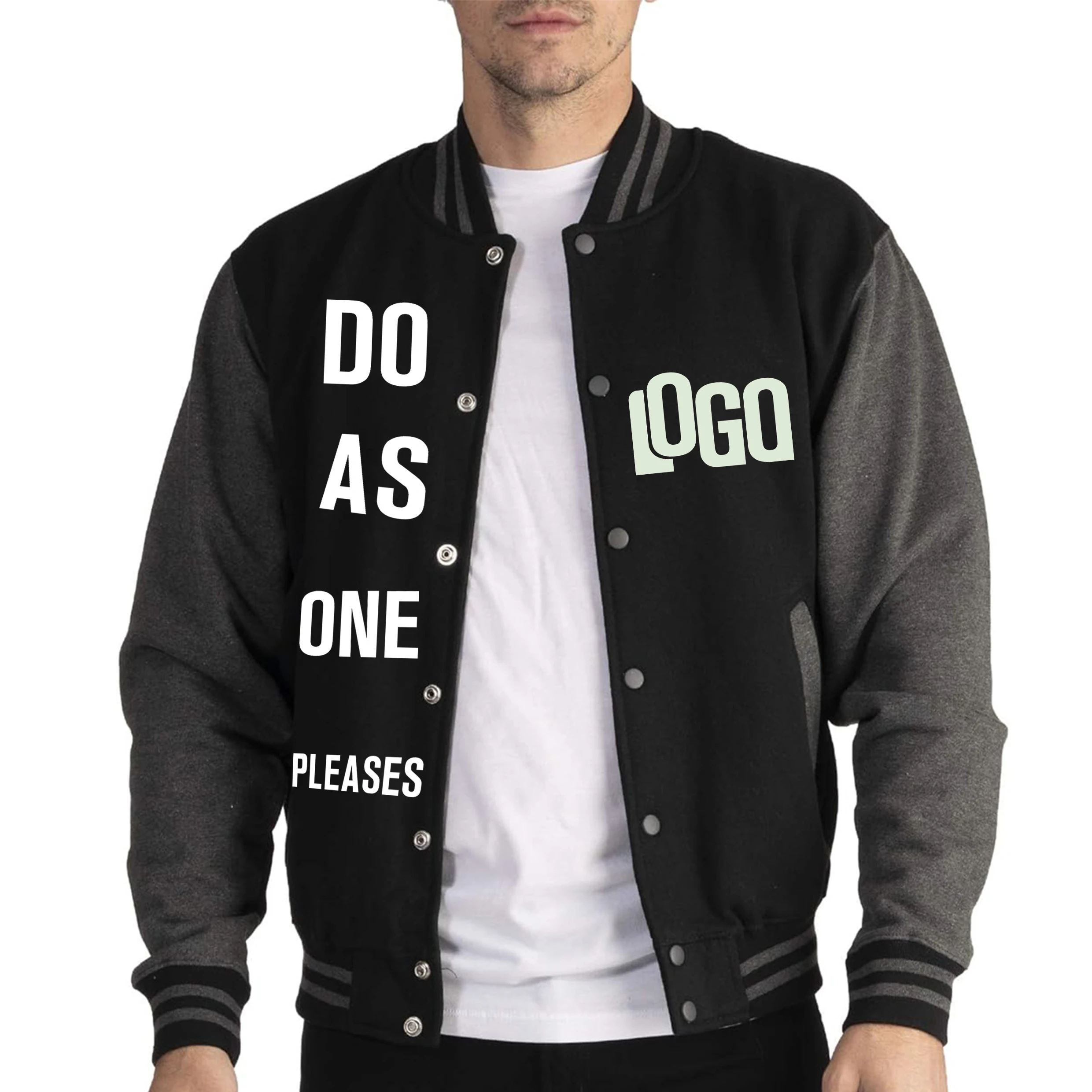 DIY customization of your brand logo, casual baseball jacket, men's and women's top, comparison zipper, street style personalize
DIY customization of your brand logo, casual baseball jacket, men's and women's top, comparison zipper, street style personalize