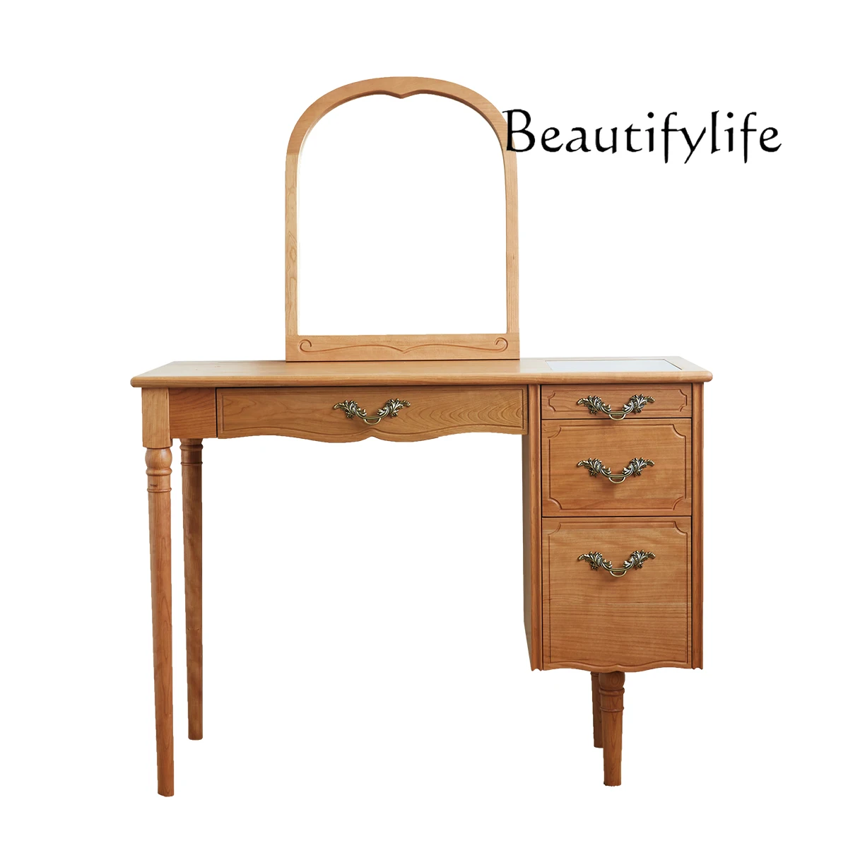 Solid wood dresser small apartment bedroom retro French storage integrated cabinet Nordic Japanese makeup table
Solid wood dresser small apartment bedroom retro French storage integrated cabinet Nordic Japanese makeup table