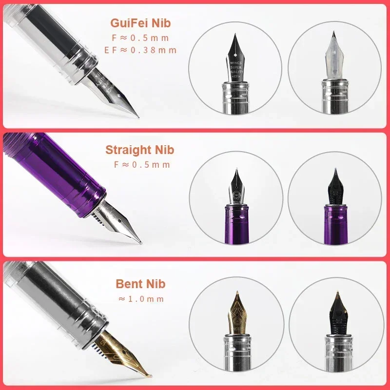 New Wing Sung 3013 Vacuum Filling Fountain Pen Resin Transparent Ink Pen EF/F Nib 0.38/0.5mm Resin Business Christmas Writing Gi
New Wing Sung 3013 Vacuum Filling Fountain Pen Resin Transparent Ink Pen EF/F Nib 0.38/0.5mm Resin Business Christmas Writing Gi