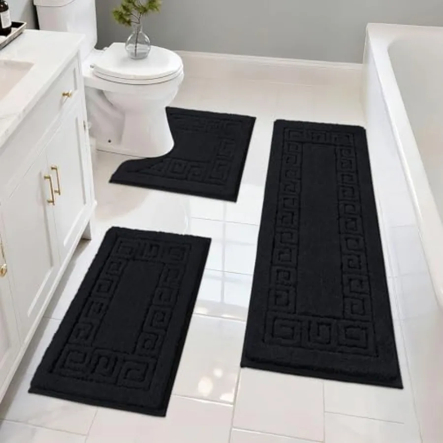 Bathroom Rugs Sets 3 Pcs Non Slip Washable, Absorbent Microfiber Bath Mats for Bathroom Shower Rug Runner Quick Dry, Plush Supe
Bathroom Rugs Sets 3 Pcs Non Slip Washable, Absorbent Microfiber Bath Mats for Bathroom Shower Rug Runner Quick Dry, Plush Supe