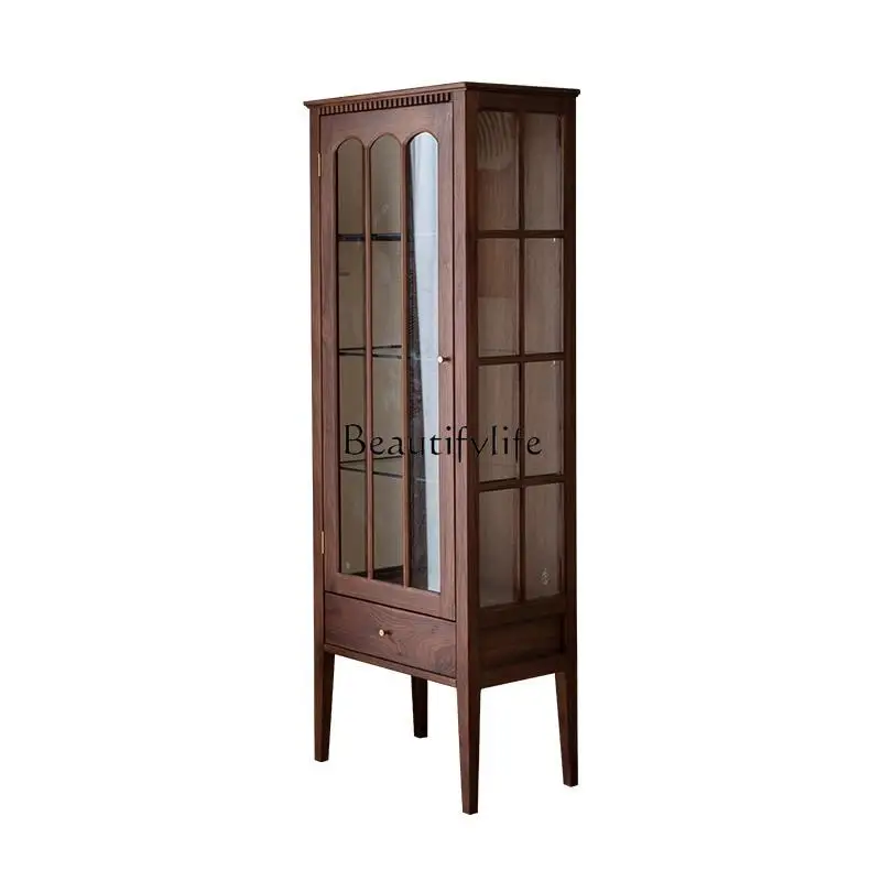 North American Black Walnut Wood Hand-Made Display Cabinet Full Solid Wood Glass Door Wine Cabinet
North American Black Walnut Wood Hand-Made Display Cabinet Full Solid Wood Glass Door Wine Cabinet