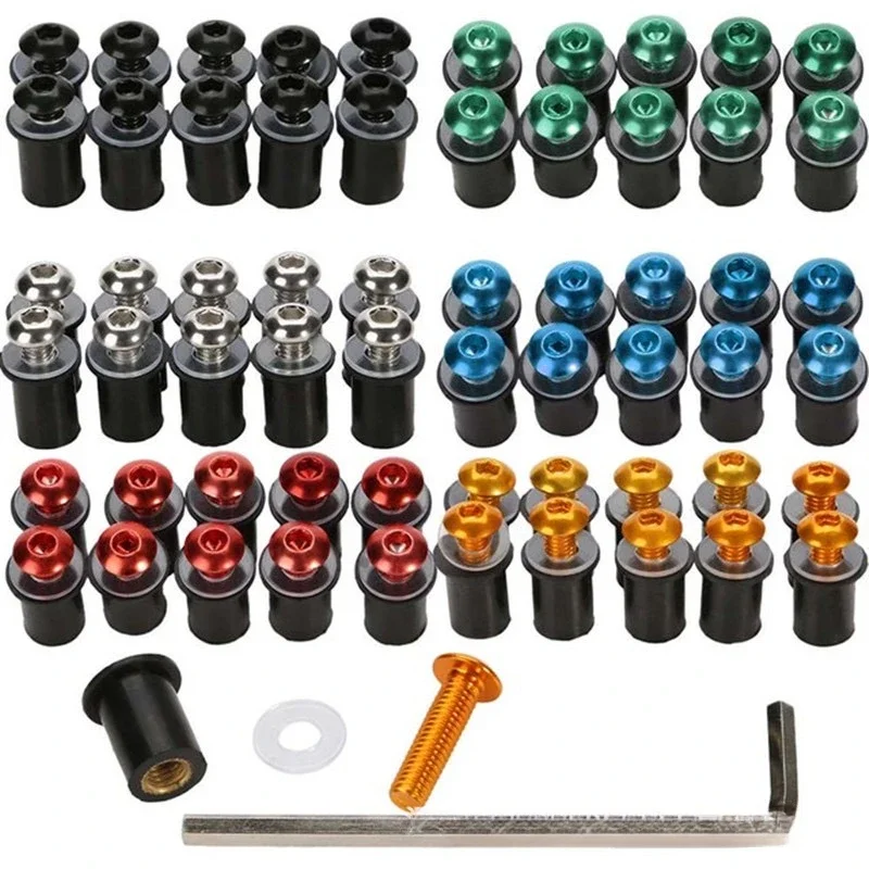 10pcs Motorcycle M5 16mm Metric Rubber Well Nuts Windscreen Fairing Cowl Anodized Windshield Nut Bolt Screw Kit Moto Big Head
10pcs Motorcycle M5 16mm Metric Rubber Well Nuts Windscreen Fairing Cowl Anodized Windshield Nut Bolt Screw Kit Moto Big Head