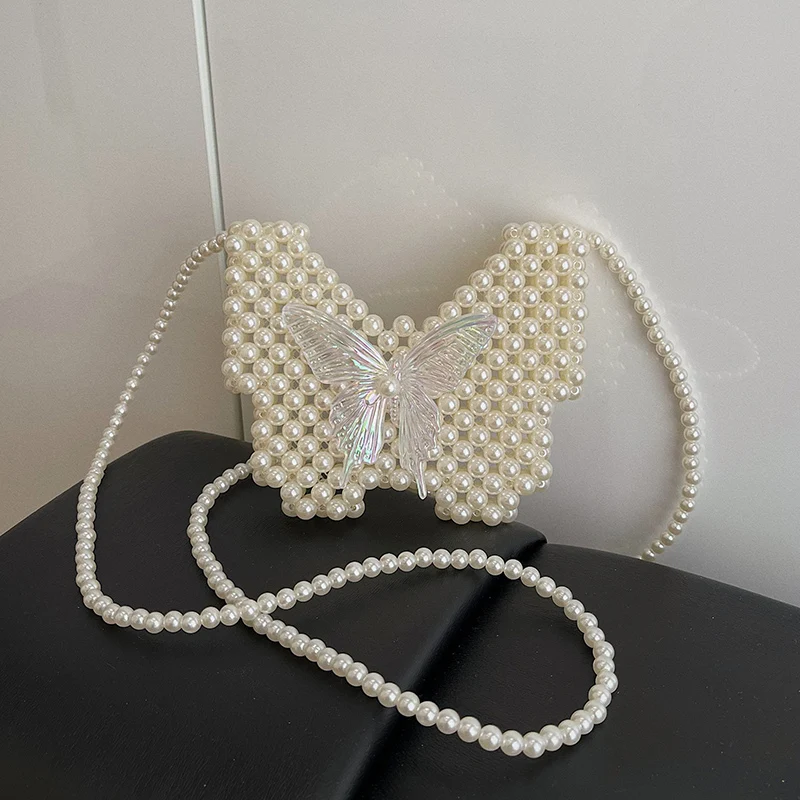 Personalized Butterfly Crossbody Bag Women's Exquisite Pearl Chains Shoulder Bag for Party Summer Fashion Mini Lipstick Bags
Personalized Butterfly Crossbody Bag Women's Exquisite Pearl Chains Shoulder Bag for Party Summer Fashion Mini Lipstick Bags