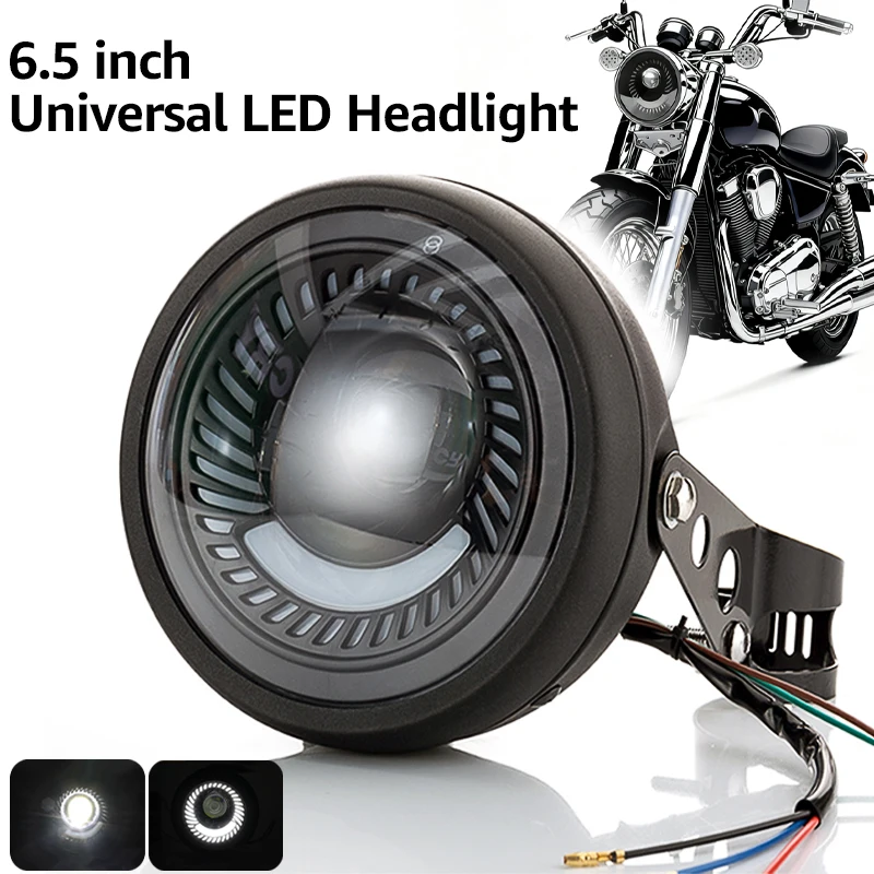 Universal 6.5 Inch LED Motorcycle Headlight Retro Round DRL Angel Eyes Daytime Running Light For Cafe Racer Driving Lamp
Universal 6.5 Inch LED Motorcycle Headlight Retro Round DRL Angel Eyes Daytime Running Light For Cafe Racer Driving Lamp