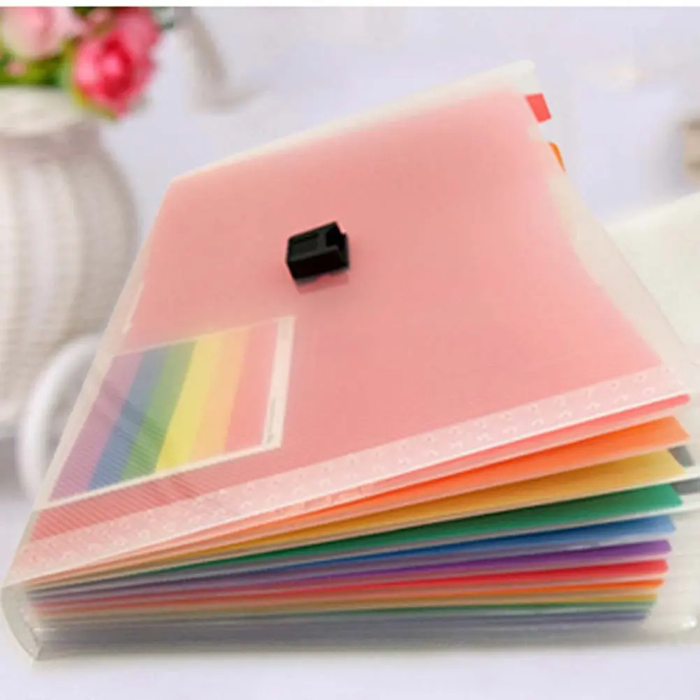 13 Pockets Rainbow Accordion File Organizer Bag Large Capacity Waterproof Plastic A4 Document File Organizer Bag for School
13 Pockets Rainbow Accordion File Organizer Bag Large Capacity Waterproof Plastic A4 Document File Organizer Bag for School