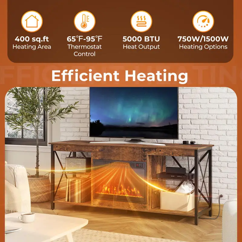 23 Inches 750W/1500W Electric Fireplace Heater with Alter Flame Color and Brightness
23 Inches 750W/1500W Electric Fireplace Heater with Alter Flame Color and Brightness