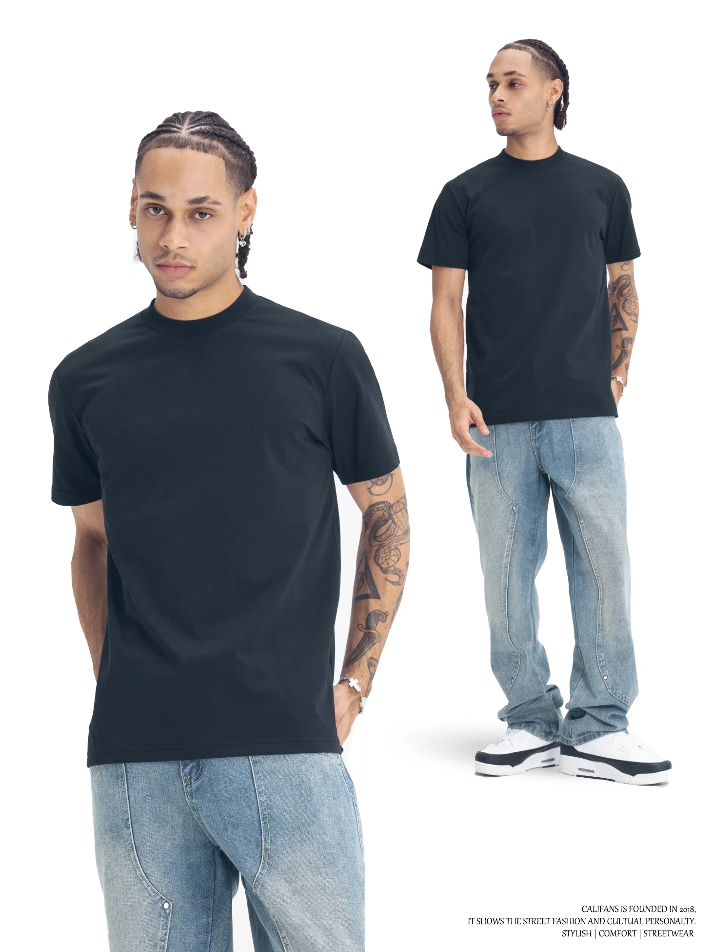 CaliFans Heavyweight Slim Fit round Neck Short Sleeve T-Shirt Cool Sensation Men's Cleanfit Color Base Layer Casual Sum...
CaliFans Heavyweight Slim Fit round Neck Short Sleeve T-Shirt Cool Sensation Men's Cleanfit Color Base Layer Casual Sum...