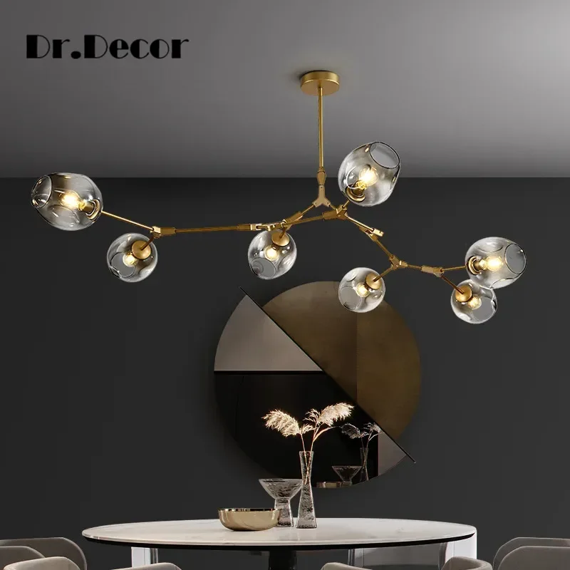 Nordic Glass LED Chandelier Lighting Lustre Modern Ball Living Room Bedroom Villa Interior Decor Pendant Lamp Kitchen Fixtures
Nordic Glass LED Chandelier Lighting Lustre Modern Ball Living Room Bedroom Villa Interior Decor Pendant Lamp Kitchen Fixtures