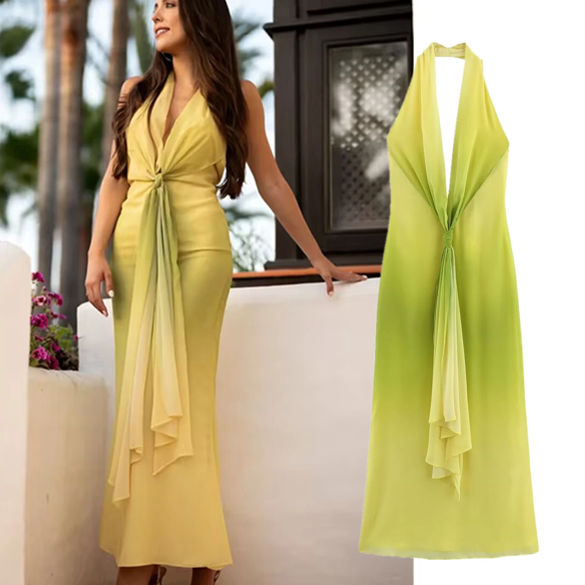 Jenny&Dave French Elegant Sexy Backless Halter Neck Chiffon Dress Bowknot Midi Dress Women Evening Dresses Party Dresses Vestido
Jenny&Dave French Elegant Sexy Backless Halter Neck Chiffon Dress Bowknot Midi Dress Women Evening Dresses Party Dresses Vestido