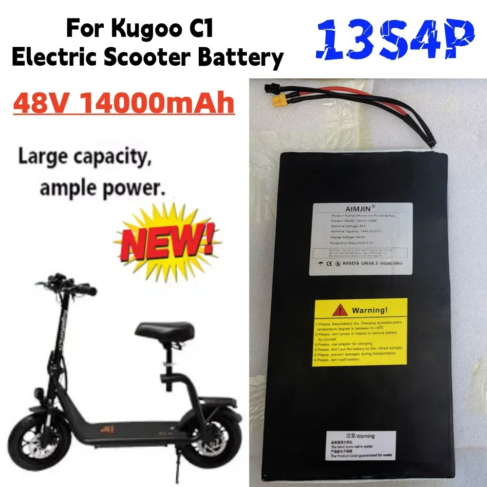 Original 48V 14Ah For Kugoo C1 Electric Scooter Powerful Motor 18650 Lithium Battery 13S4P
Original 48V 14Ah For Kugoo C1 Electric Scooter Powerful Motor 18650 Lithium Battery 13S4P