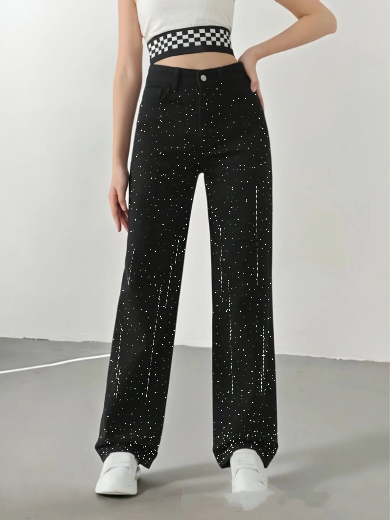 Hot Sale Long Pant Women's Casual High Waist Wide Leg Pants Comfortable Breathable Streetwear Style in Solid Color Trousers
Hot Sale Long Pant Women's Casual High Waist Wide Leg Pants Comfortable Breathable Streetwear Style in Solid Color Trousers