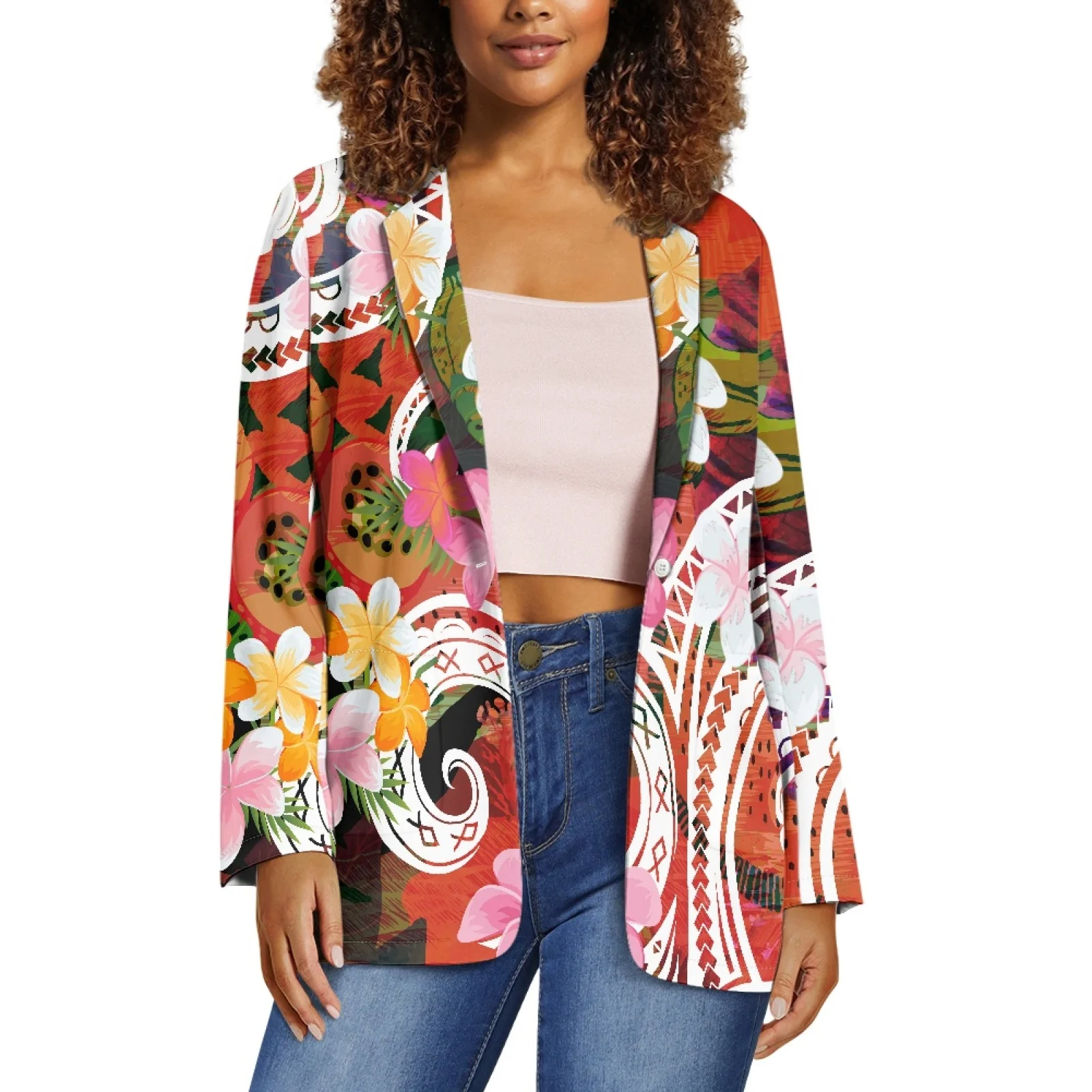 Polynesian Tribal Prints Women Autumn Office Blazer Casual Vintage Loose Elegant Long Sleeved Coat All-Match Jacket Fashion Slim
Polynesian Tribal Prints Women Autumn Office Blazer Casual Vintage Loose Elegant Long Sleeved Coat All-Match Jacket Fashion Slim