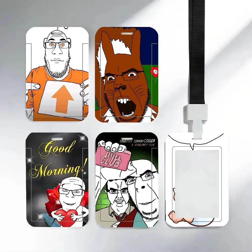 Soyjak Meme Premium ID Card Holder Neck Strap Lanyard Clear Door Card Protector,Universal Daily Accessories Gift For All Crowds
Soyjak Meme Premium ID Card Holder Neck Strap Lanyard Clear Door Card Protector,Universal Daily Accessories Gift For All Crowds