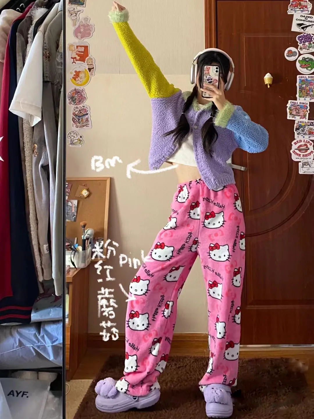 Sanrio Hello Kitty Pajamas Pants Black Pink Anime Flannel Women Warm Woolen White Cartoon Casual Home Pants Autumn Girl Trousers
Sanrio Hello Kitty Pajamas Pants Black Pink Anime Flannel Women Warm Woolen White Cartoon Casual Home Pants Autumn Girl Trousers