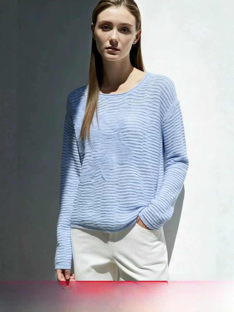 Spring New round Ne Lace Knitted Sweater Women's oulder Drop Needlework Crt Over Loose Fit Casual Long Sve Top
Spring New round Ne Lace Knitted Sweater Women's oulder Drop Needlework Crt Over Loose Fit Casual Long Sve Top