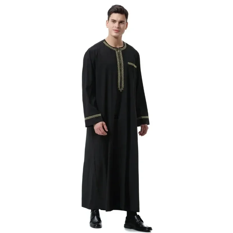 Muslim Men Jubba Thobe Print Zipper Kimono Long Robe Saudi Musulman Wear Abaya Caftan Islam Dubai Arab Dressing Ramadan
Muslim Men Jubba Thobe Print Zipper Kimono Long Robe Saudi Musulman Wear Abaya Caftan Islam Dubai Arab Dressing Ramadan