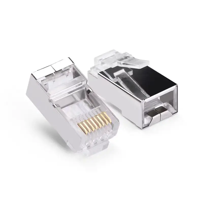 Cat6 shielded RJ45 Connector 8P8C Modular Rj-45 Network Cable Connector Adapter for Cat5e Cat6 Rj 45 Ethernet Cable Plugs Heads
Cat6 shielded RJ45 Connector 8P8C Modular Rj-45 Network Cable Connector Adapter for Cat5e Cat6 Rj 45 Ethernet Cable Plugs Heads