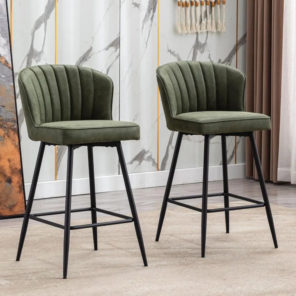 Green Leather Bar Stools Set of 2 Mid Century Modern Counter Stools 26 Inch Counter Height Stool Chairs Upholstered Kitchen Isla 
Green Leather Bar Stools Set of 2 Mid Century Modern Counter Stools 26 Inch Counter Height Stool Chairs Upholstered Kitchen Isla