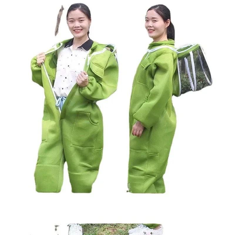 Зеленый плотный хлопковый цельный защитный костюм для пчеловодства
Зеленый плотный хлопковый цельный защитный костюм для пчеловодства