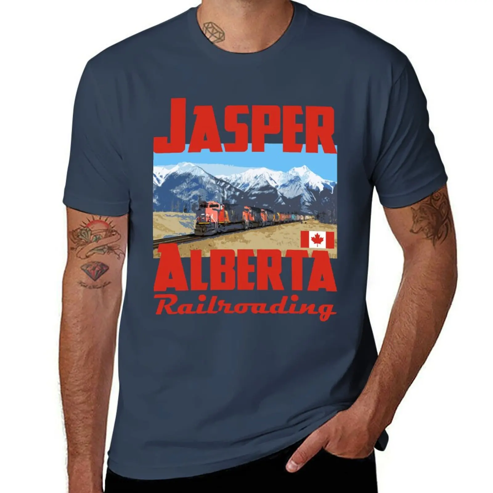Jasper Railroading Alberta T-Shirt Holiday All Match T-Shirt
Jasper Railroading Alberta T-Shirt Holiday All Match T-Shirt