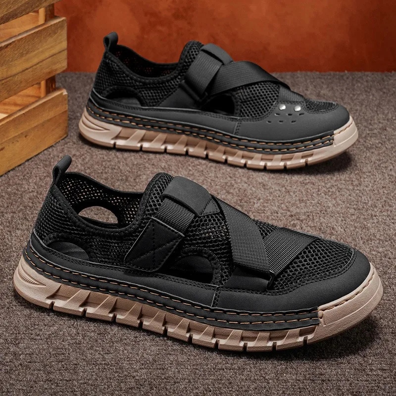 2026 New Men Roman Mesh Sandals Lightweight Non-Slip Breathable Casual Shoes Summer Outdoor Men Beach Water Casual Walking Shoes
2026 New Men Roman Mesh Sandals Lightweight Non-Slip Breathable Casual Shoes Summer Outdoor Men Beach Water Casual Walking Shoes
