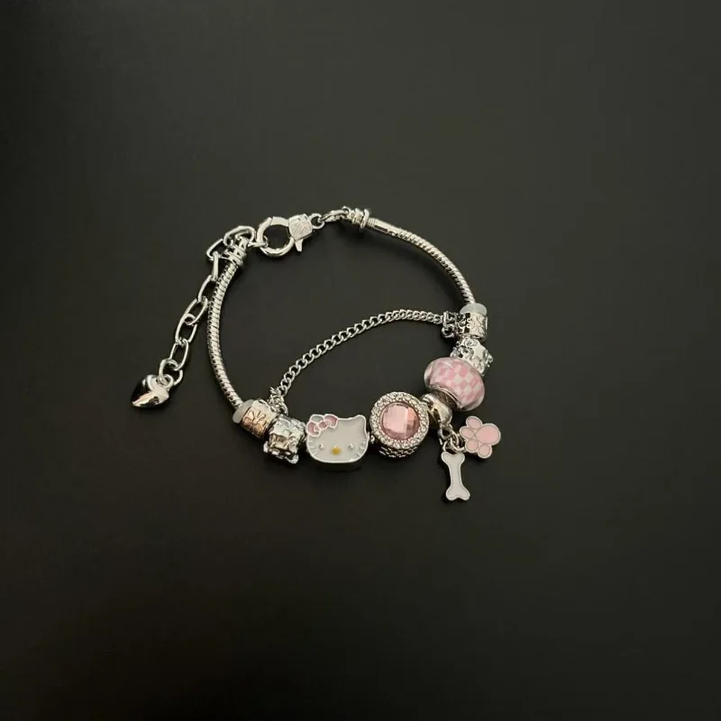 Anime Cartoon Kawaii Sanrio Hello Kitty Bracelet Exquisite Beads Hand Jewelry Versatile Birthday Chinese Valentine's Day Gift
Anime Cartoon Kawaii Sanrio Hello Kitty Bracelet Exquisite Beads Hand Jewelry Versatile Birthday Chinese Valentine's Day Gift