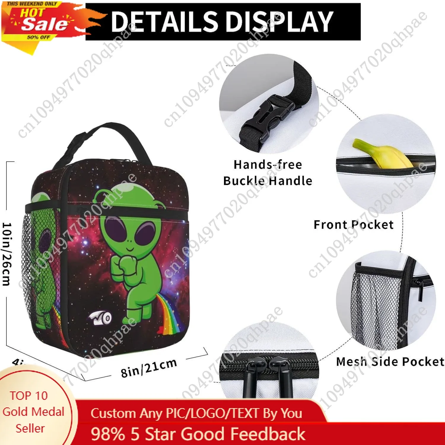 Alien Galaxy Lunch Box Reusable Insulated Lunch Bag Thermal Cooler Tote Bag For Kids Boys Girls Teen School Picnic Travel Hiking
Alien Galaxy Lunch Box Reusable Insulated Lunch Bag Thermal Cooler Tote Bag For Kids Boys Girls Teen School Picnic Travel Hiking