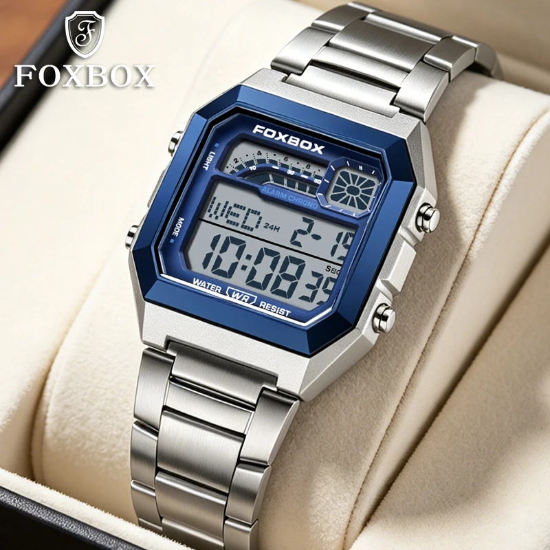 2026 FOXBOX Fashion Men's Watch LED Sports Digital Watches Men Gifts 30M Waterproof Multifunctional Military Wristwatches Reloj
2026 FOXBOX Fashion Men's Watch LED Sports Digital Watches Men Gifts 30M Waterproof Multifunctional Military Wristwatches Reloj