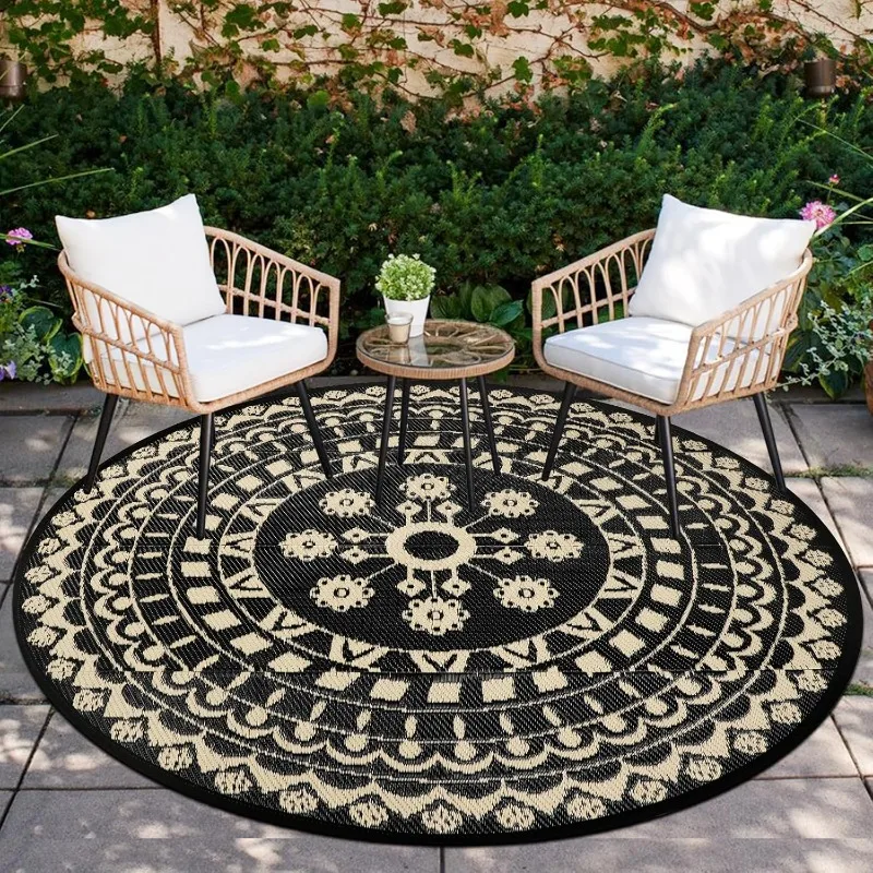 6Ft Round Outdoor Rug for Patio Reversible Mat Waterproof Plastic Straw Rug Boho Circle Indoor Outside Area Rug for RV
6Ft Round Outdoor Rug for Patio Reversible Mat Waterproof Plastic Straw Rug Boho Circle Indoor Outside Area Rug for RV