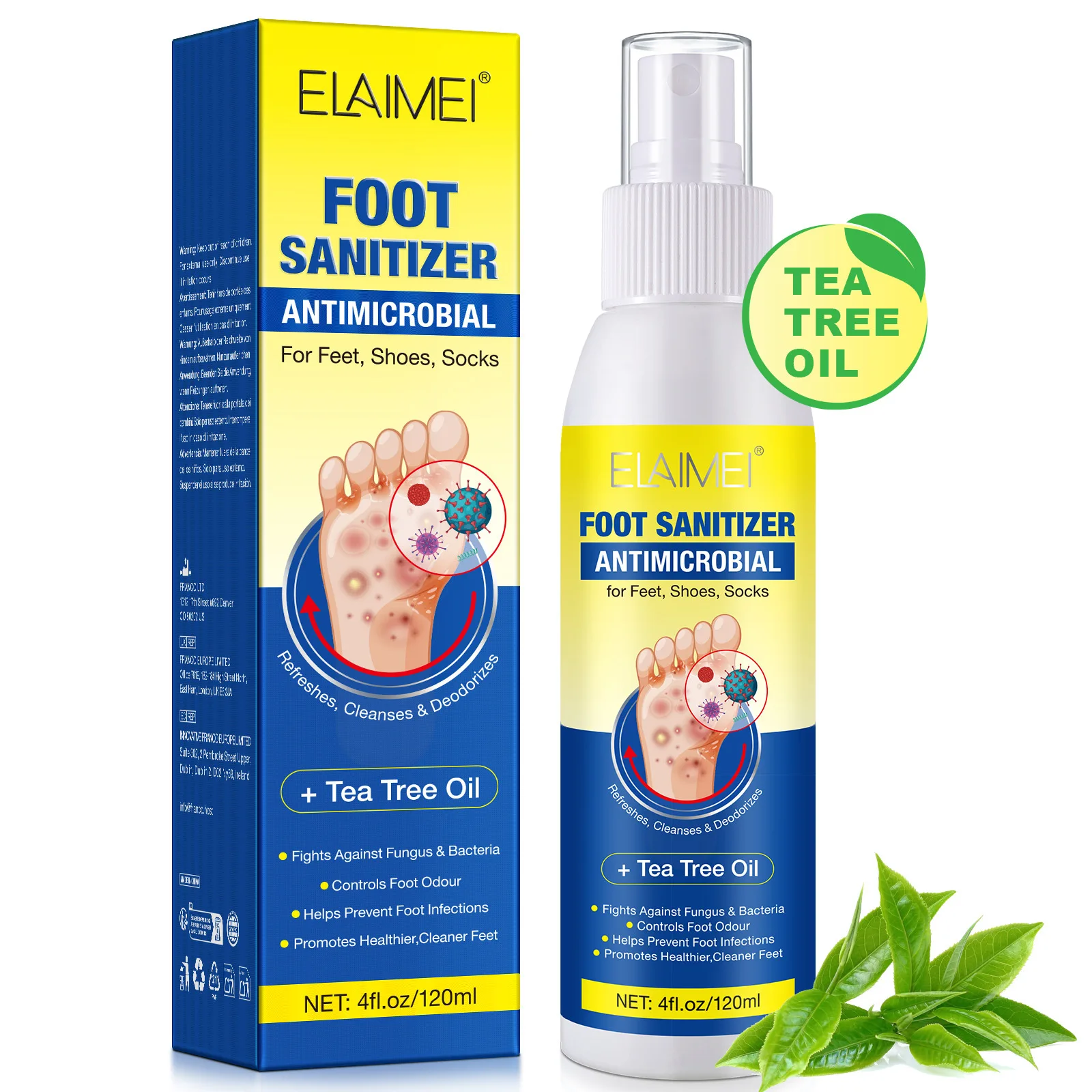 Спрей для ног с маслом чайного дерева, 120 мл, натуральный дезинфицирующий и устранитель запаха для ног и обуви, ежедневный контроль свежести
Спрей для ног с маслом чайного дерева, 120 мл, натуральный дезинфицирующий и устранитель запаха для ног и обуви, ежедневный контроль свежести