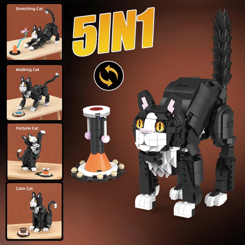 5IN1 Super Cute Cat building blocks MOC Animal pet various styles Assemble model ornaments Creative gift
5IN1 Super Cute Cat building blocks MOC Animal pet various styles Assemble model ornaments Creative gift