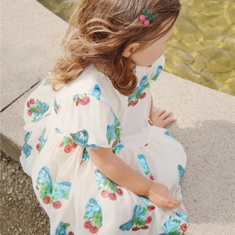 2026 KS Summer Baby Girls Sequins Mesh Princess Dresses Kids Clothes Girls Printed Strappy Sundress Rompers Children's Vestidos
2026 KS Summer Baby Girls Sequins Mesh Princess Dresses Kids Clothes Girls Printed Strappy Sundress Rompers Children's Vestidos