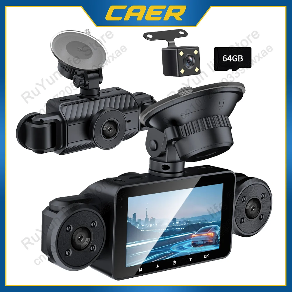Car DVR 4-Channel Dash Cam with 3-Inch HD 1080P Display 360° In-Car Outdoor Coverage for Vehicle Monitoring 128GB Memory Card
Car DVR 4-Channel Dash Cam with 3-Inch HD 1080P Display 360° In-Car Outdoor Coverage for Vehicle Monitoring 128GB Memory Card